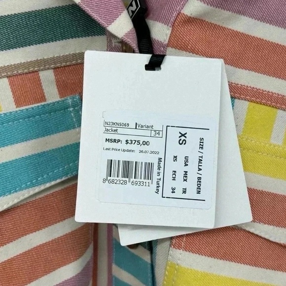 Nocturne Rainbow Striped Shacket XS NWT - Picture 12 of 14